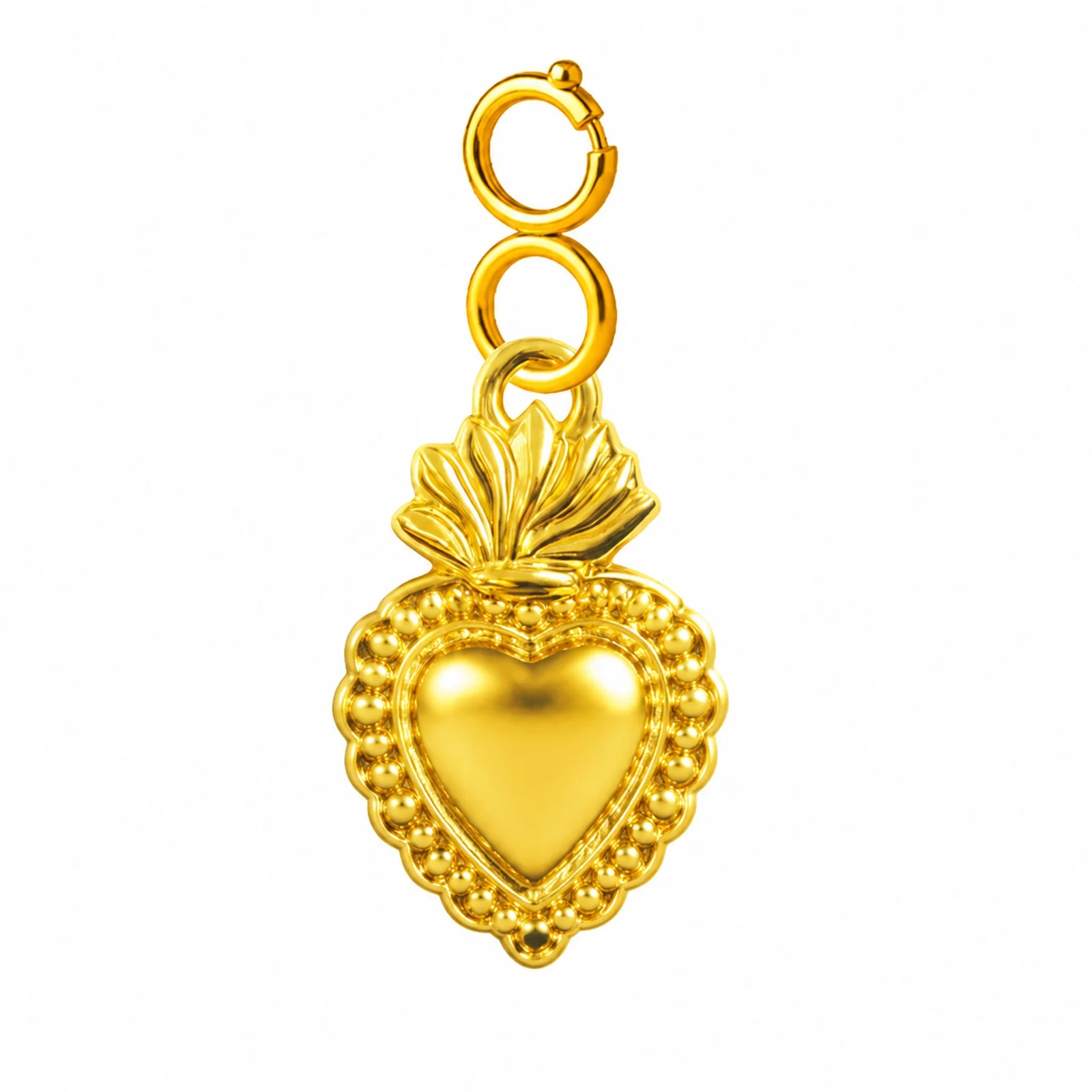 CHARM ACERO DORADO CHAPADO ORO 14 K-CON CIERRE
