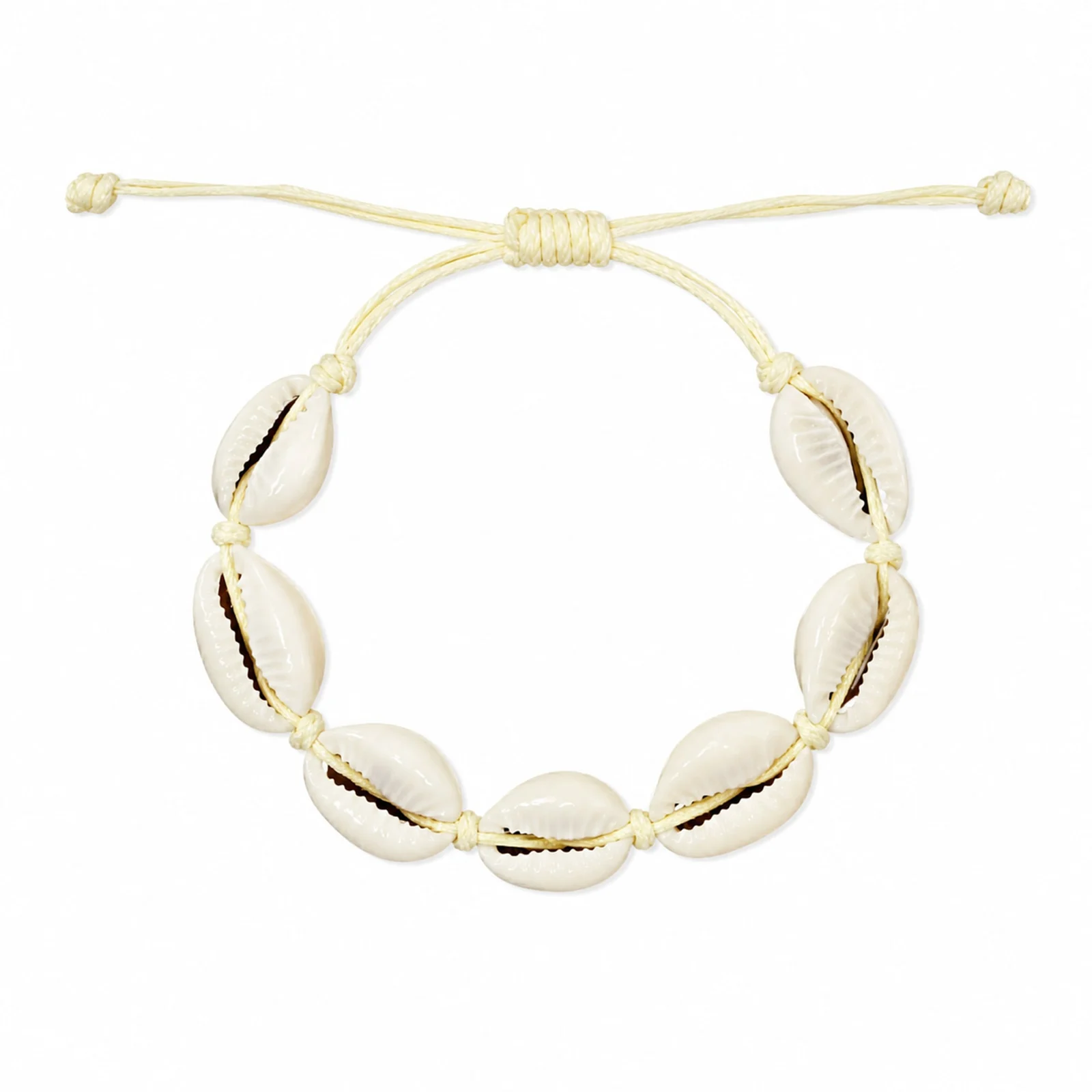 PULSERA HILO ENCERADO DE CONCHA