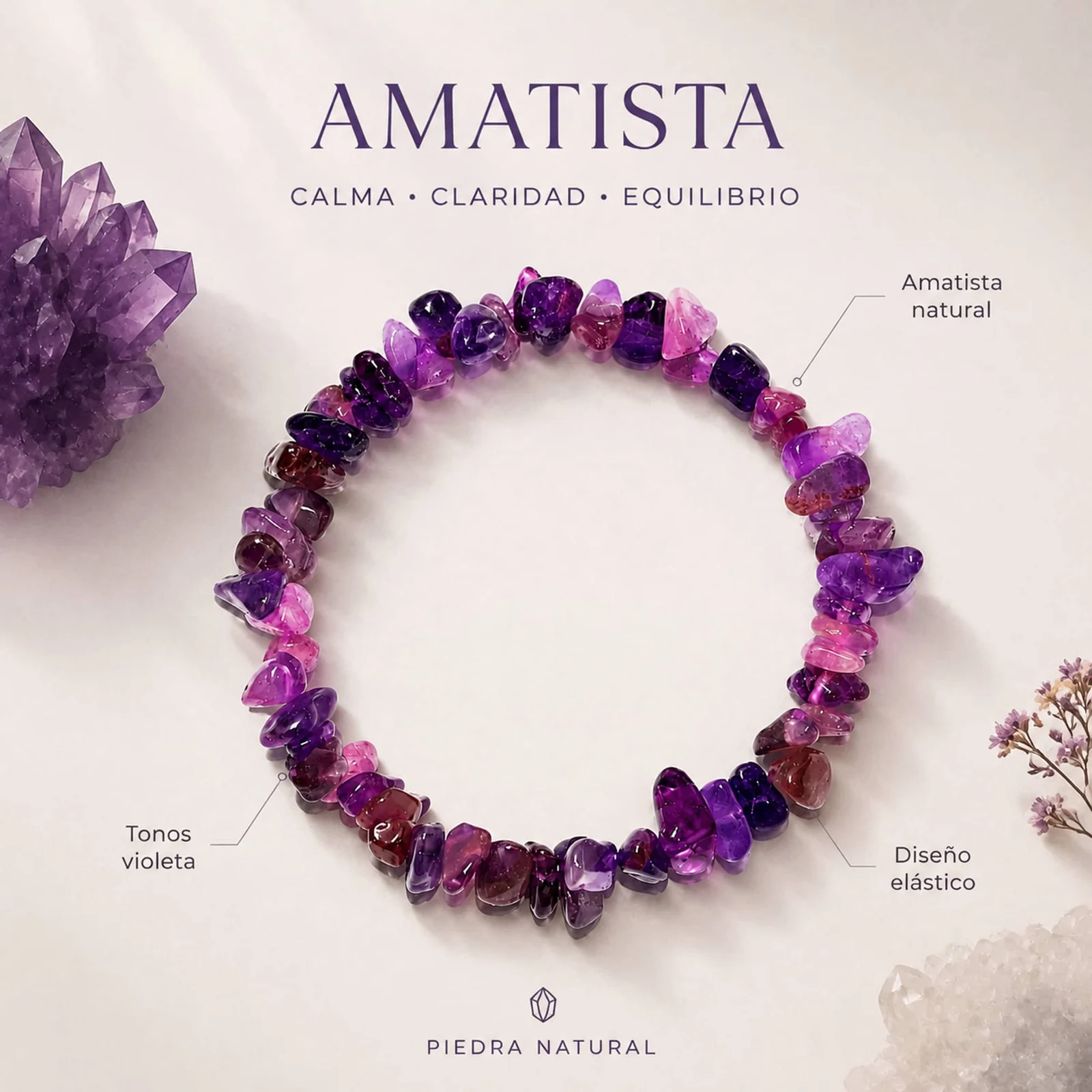 Pulsera Piedra natural Amatista
