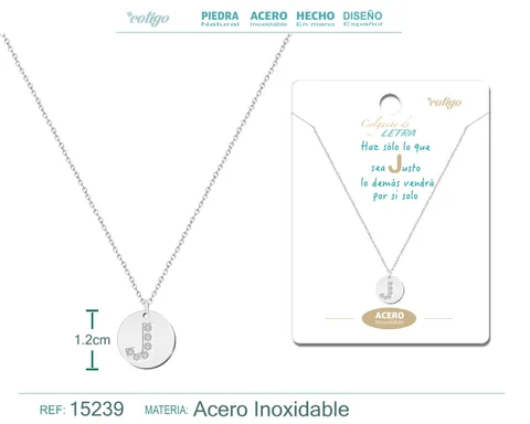 COLLAR LETRA J COLOR PLATEADO