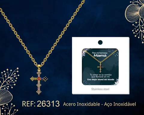 Collar Acero con Circonita para Regalar a  MAMA