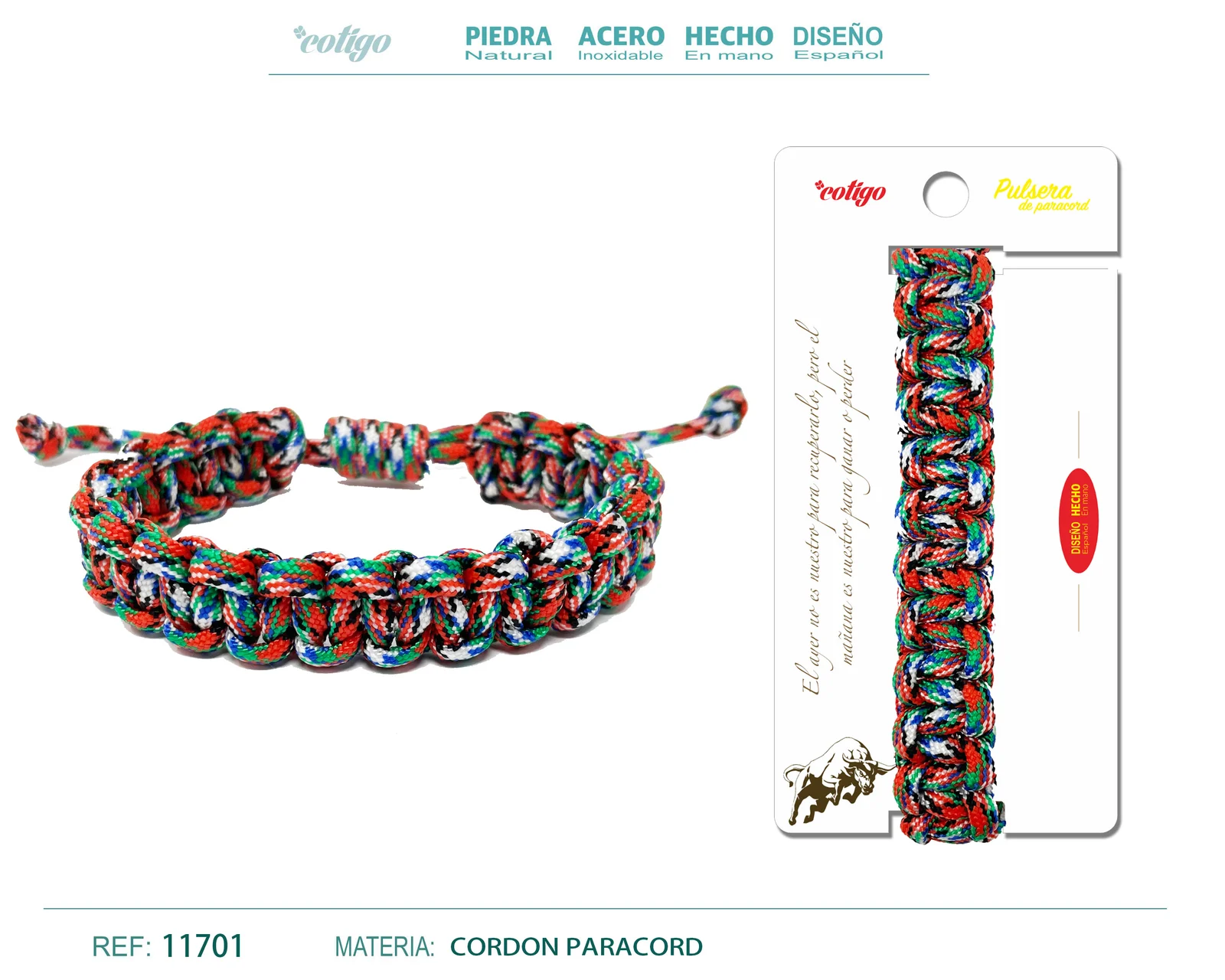 PULSERA PARACORD TRENZADO