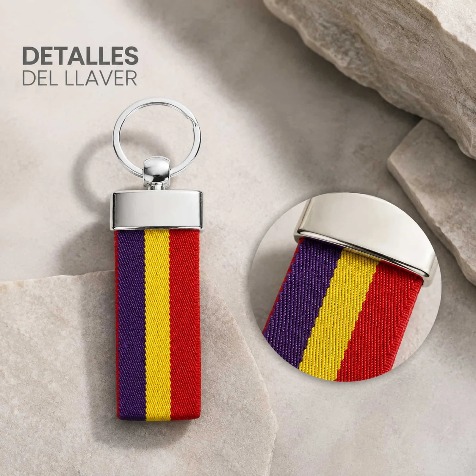 LLAVERO BANDERA ESPAÑA DE CINTA