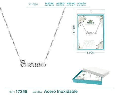 COLLAR SUSANA ACERO COLOR PLATEADO