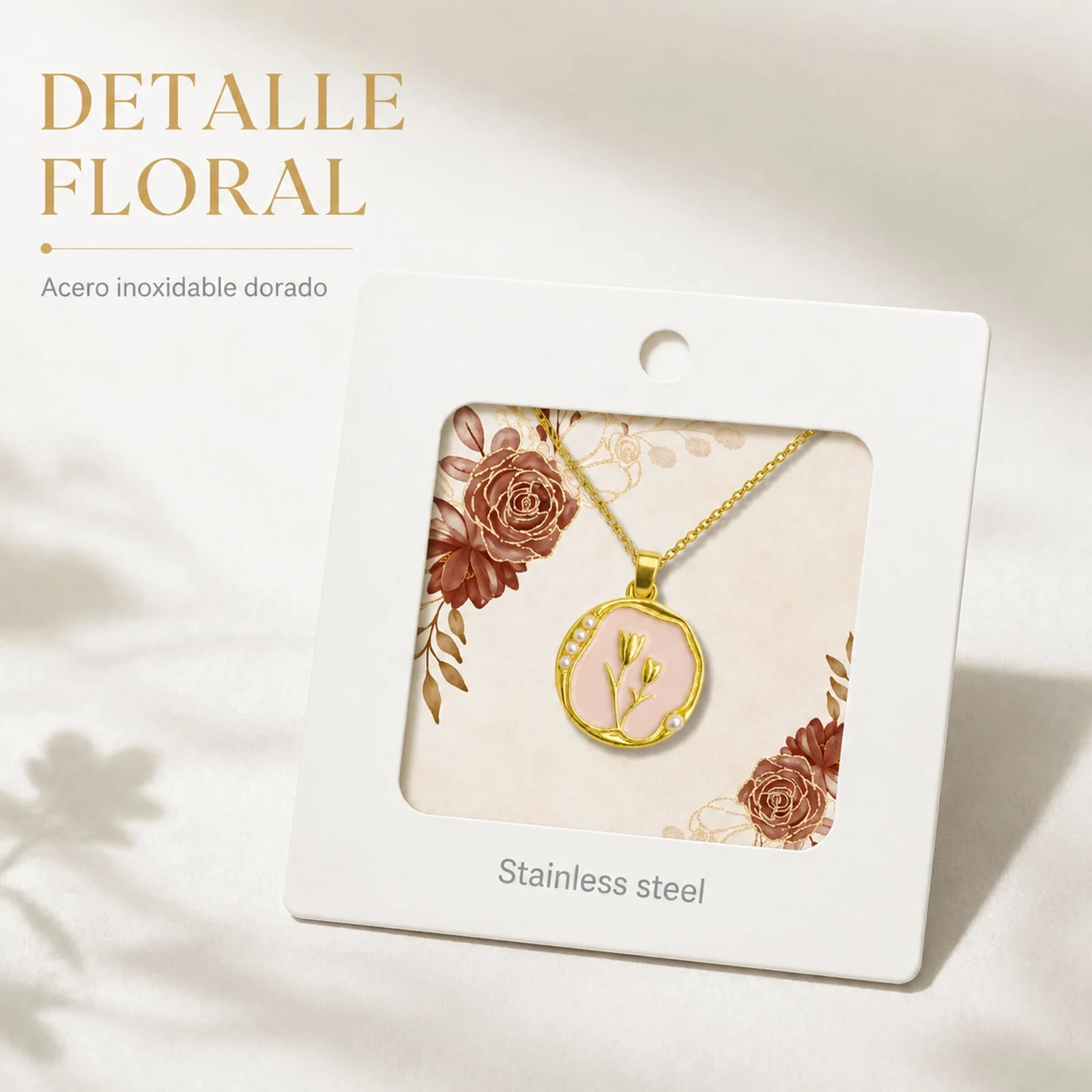 COLGANTE CHAPADO ORO 14K CON CIRCONITA