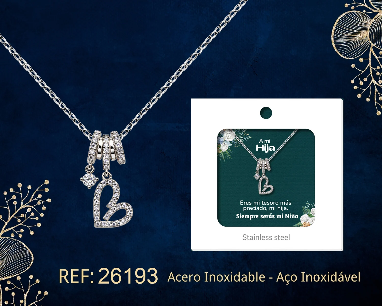 COLGANTE CHAPADA ORO 14K CON CIRCONITA PARA REGALAR