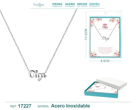 COLLAR OLGA ACERO COLOR PLATEADO