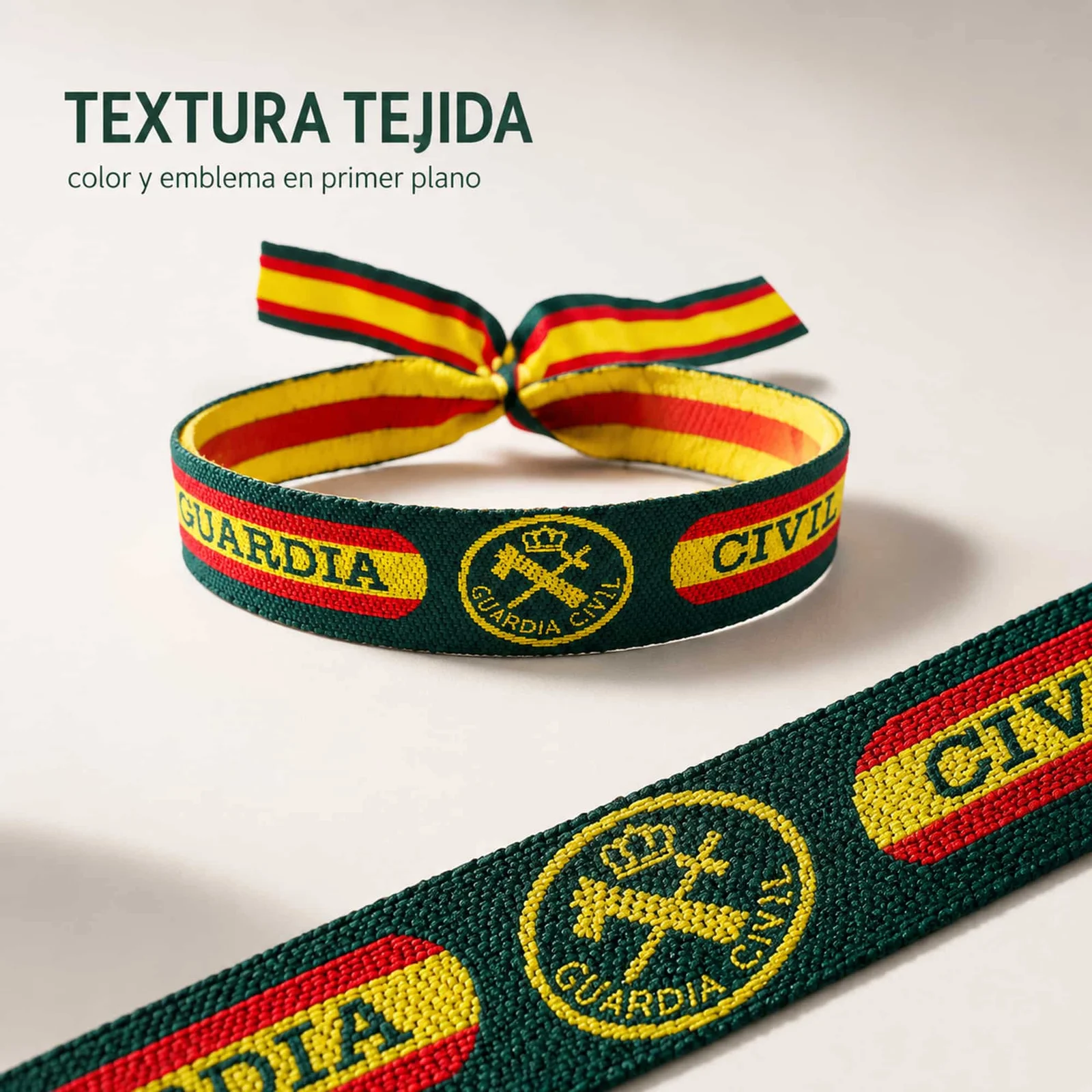 PULSERA ESPAÑA TEJIDO-GUARDIA CIVIL