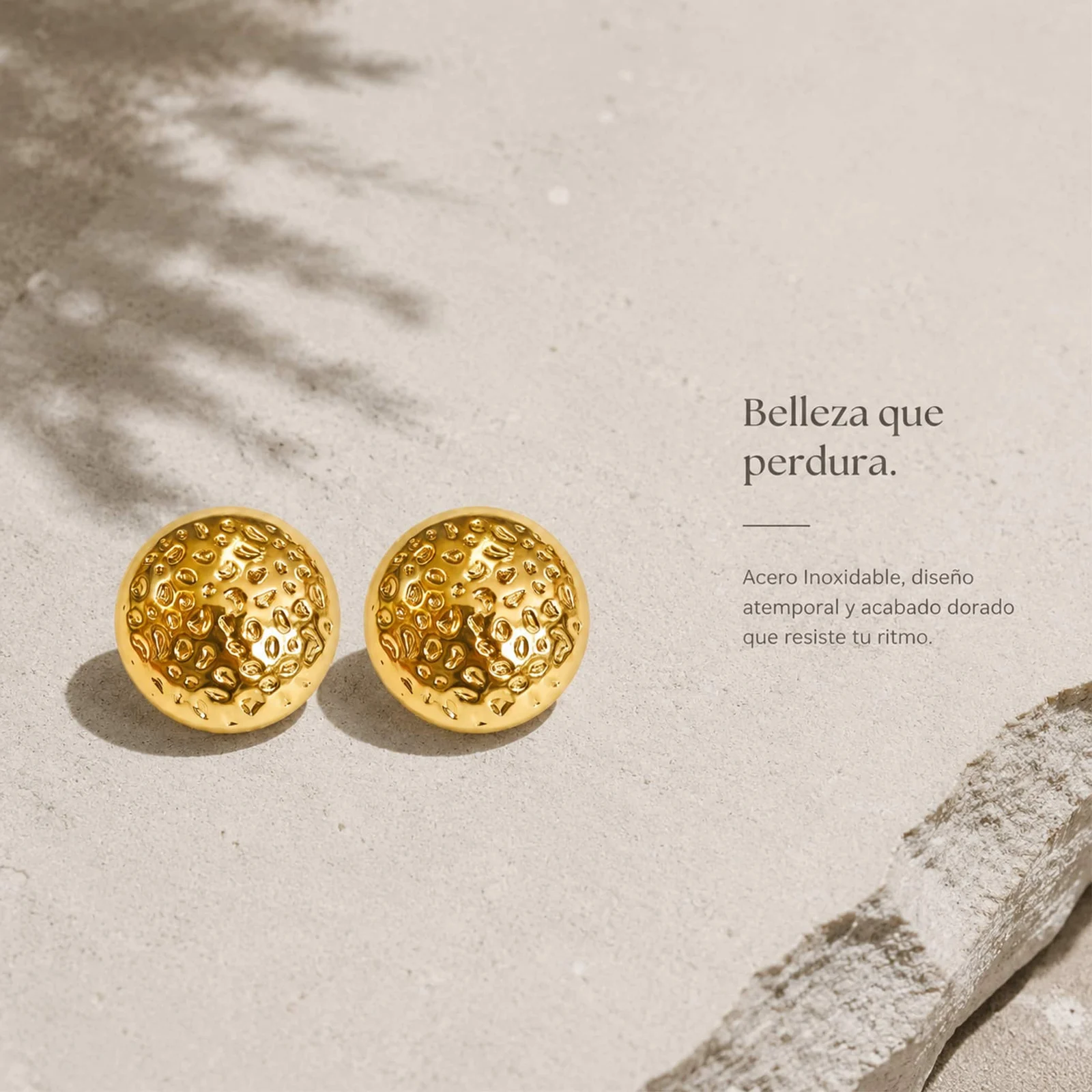 Pendiente Acero Inoxidable color Dorado