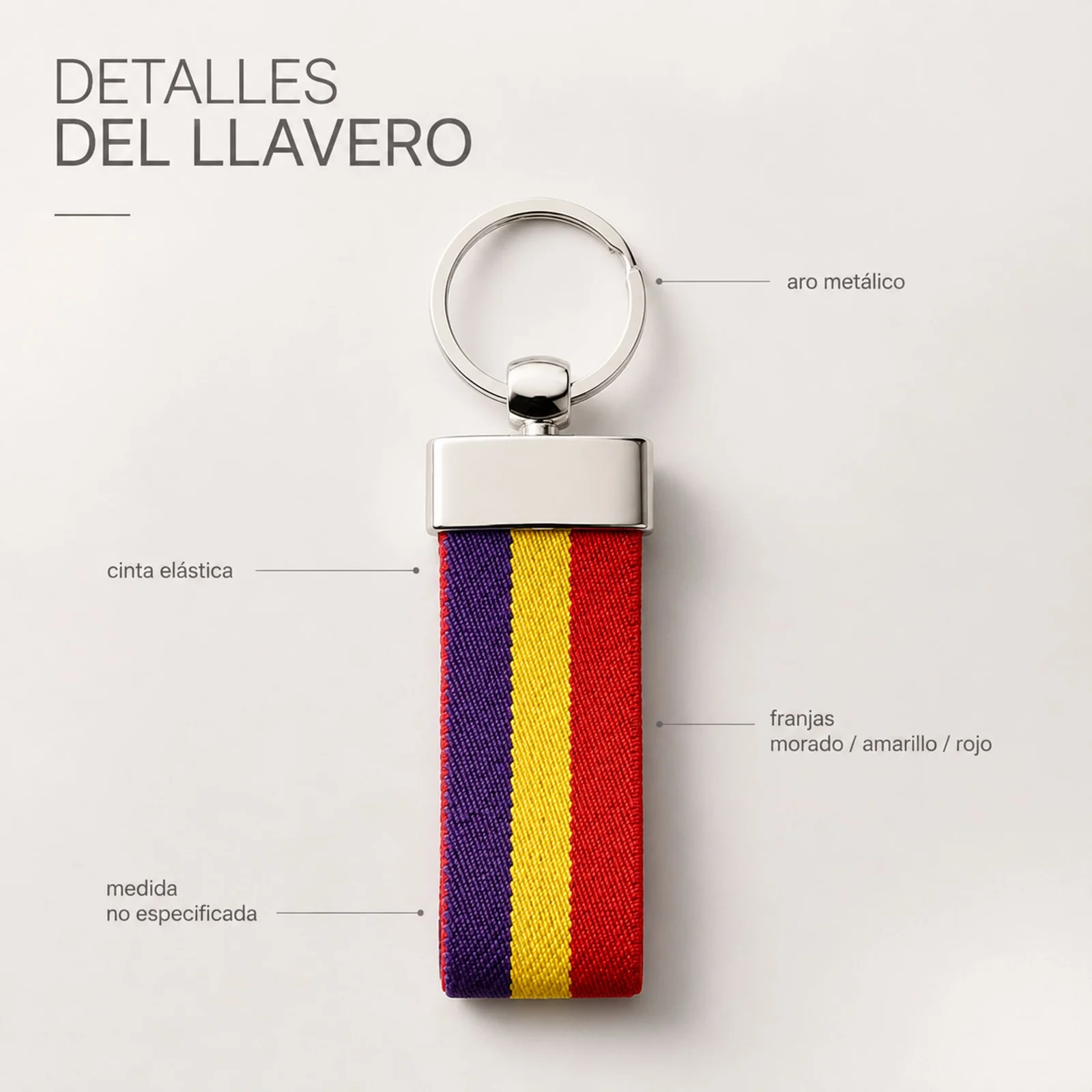 LLAVERO BANDERA ESPAÑA DE CINTA