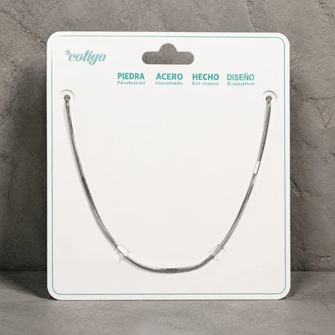 COLLAR DE CADENA ACERO PLATEADO