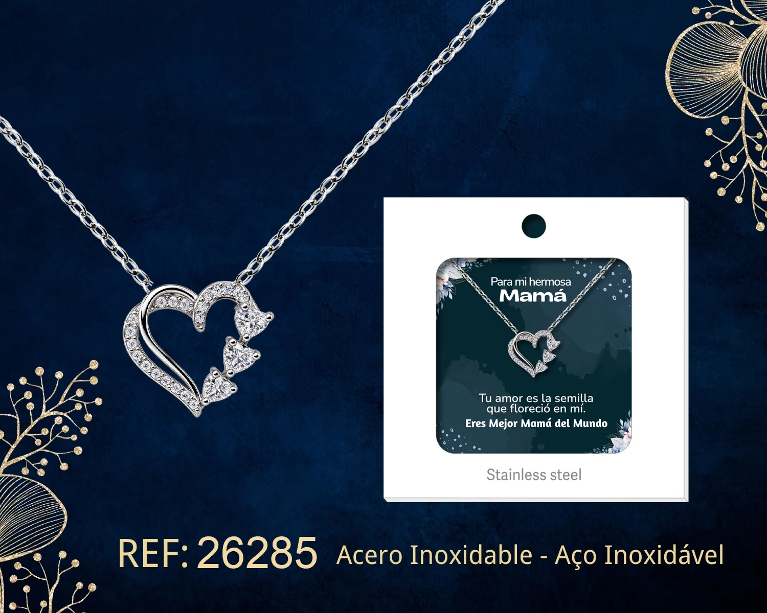 COLGANTE CHAPADO ORO 14K CON CIRCONITA PARA REGALAR