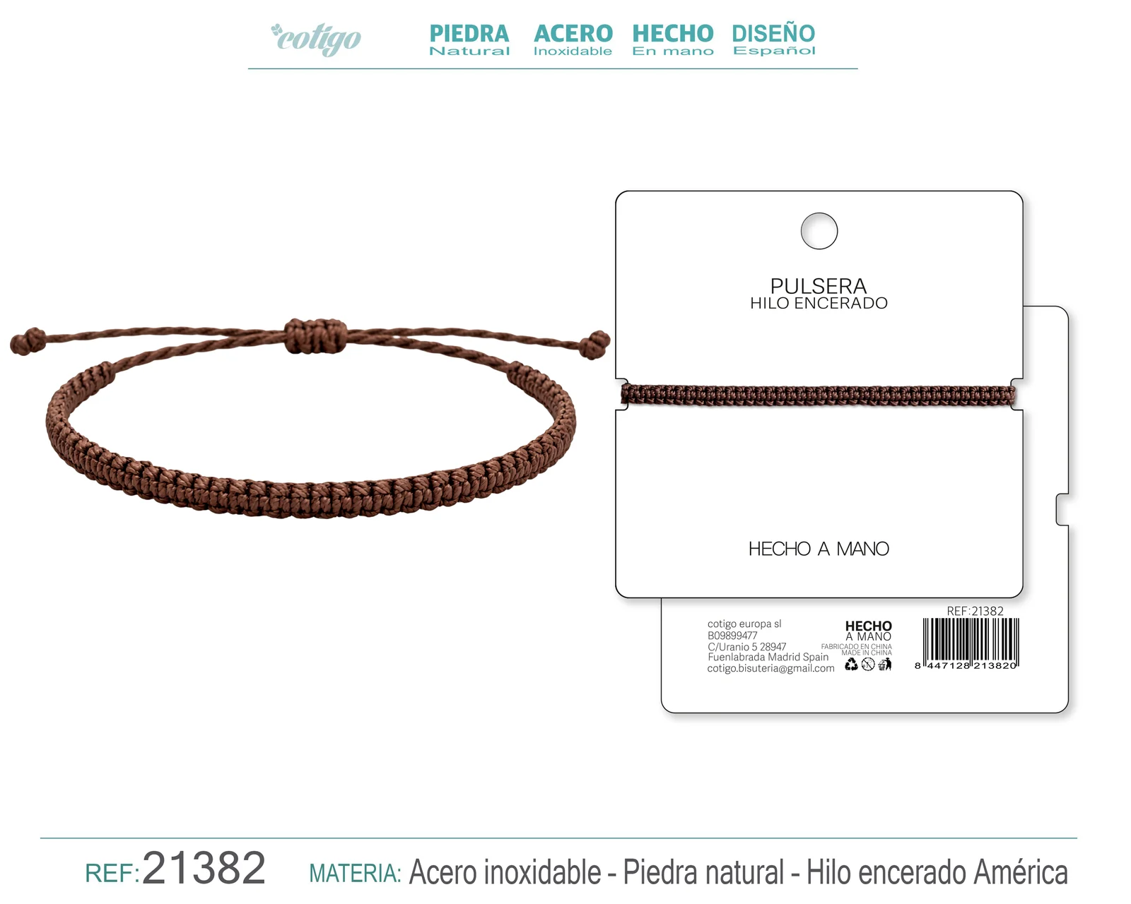 PULSERA HILO ENCERADO