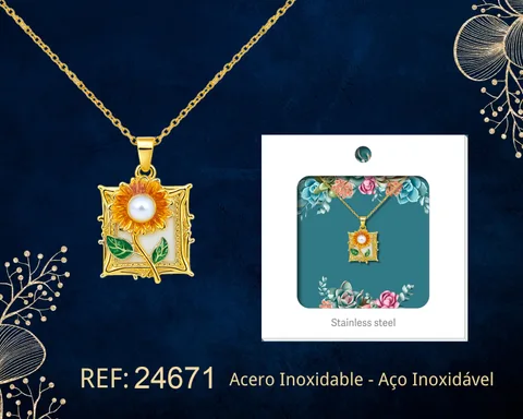 COLGANTE CHAPADO ORO 14K CON CIRCONITA