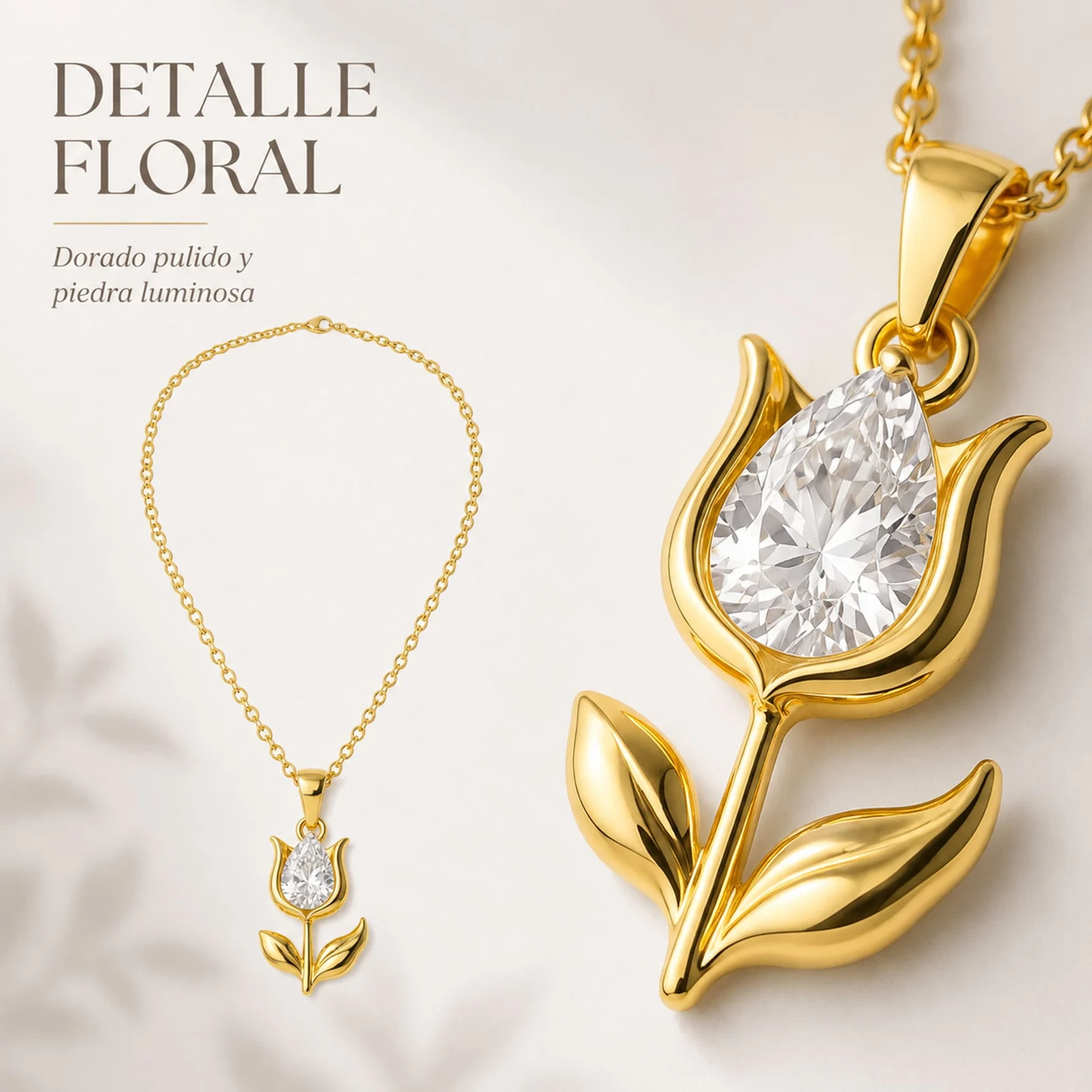 COLGANTE CHAPADO ORO 14K CON CIRCONITA