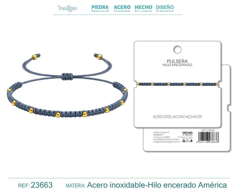 PULSERA HILO ENCERADO