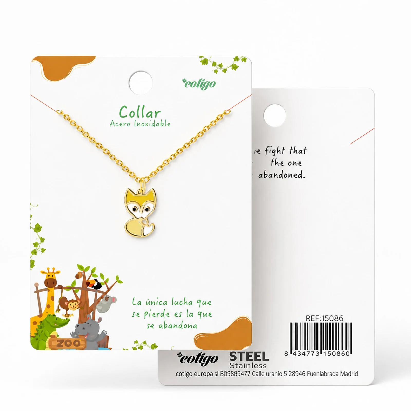 COLLAR NIÑA ACERO COLOR DORADO