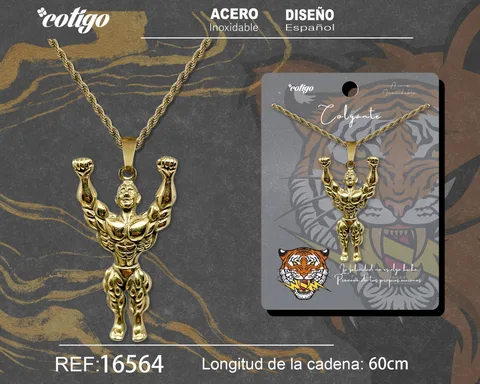 COLGANE HOMBRE ACERO COLOR DORADO