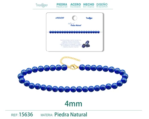 PULSERA LAPIZRAZURI 4MM