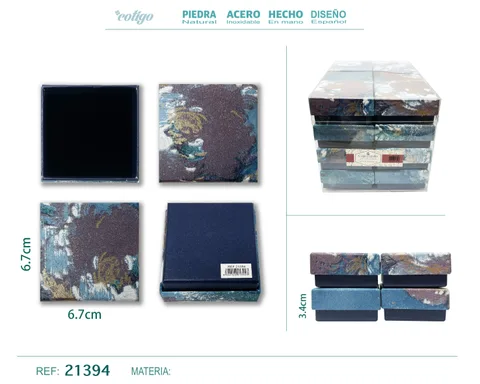 CAJA DE REGALO PARA JOYAS 6.7X6.7X3.4CM