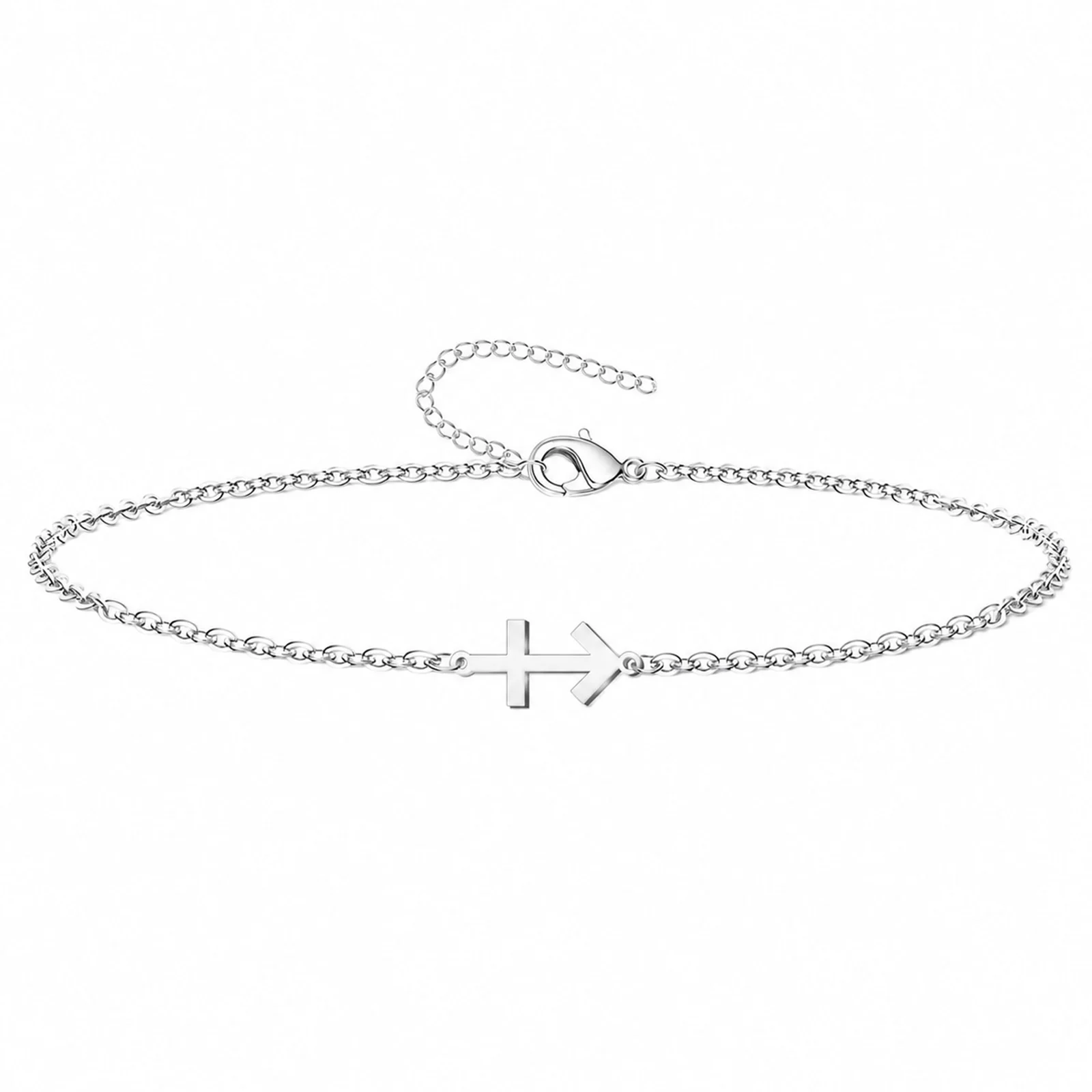PULSERA CRUZ CONTRA EL MAL  ACERO PLATEADO