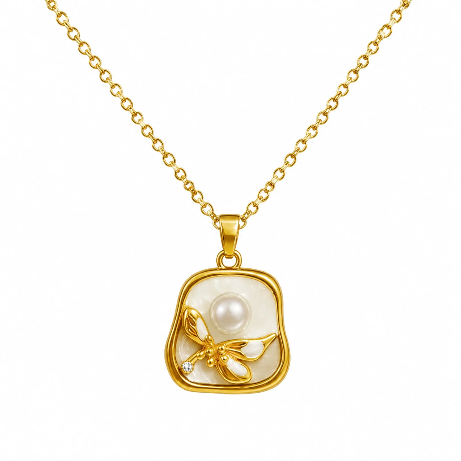 COLGANTE CHAPADO ORO 14K CON CIRCONITA