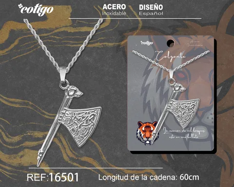 COLGANE HOMBRE ACERO COLOR PLATEADO