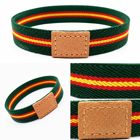 PULSERA ESPAÑA ELÁSTICO ANCHO 1.5CM VERDE