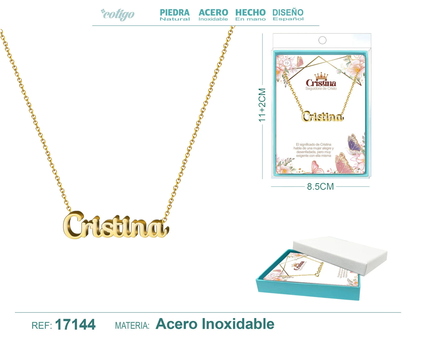 COLLAR CRISTINA ACERO COLOR DORADO