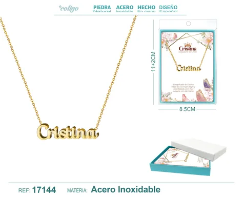 COLLAR CRISTINA ACERO COLOR DORADO