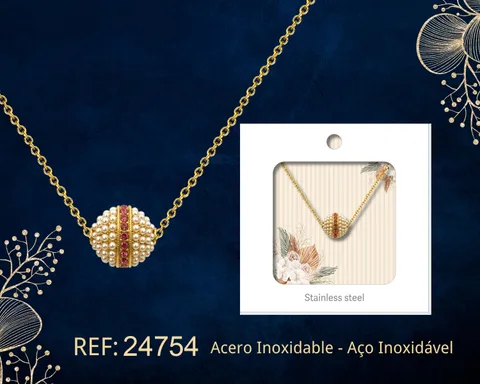 COLGANTE CHAPADO ORO 14K CON CIRCONITA