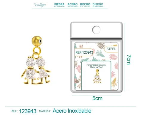 CHARM DE COBRE CHAPADO ORO 14K CON CIRCONITA-CON BOLA DE GOMA