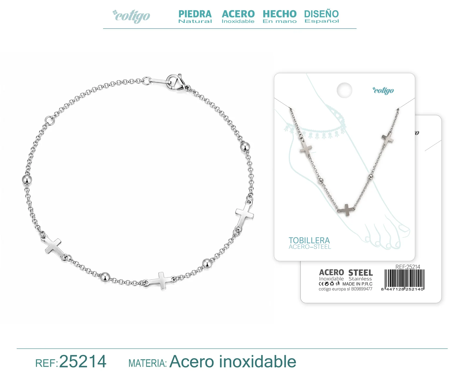 TOBILLERA ACERO INOXIDABLE