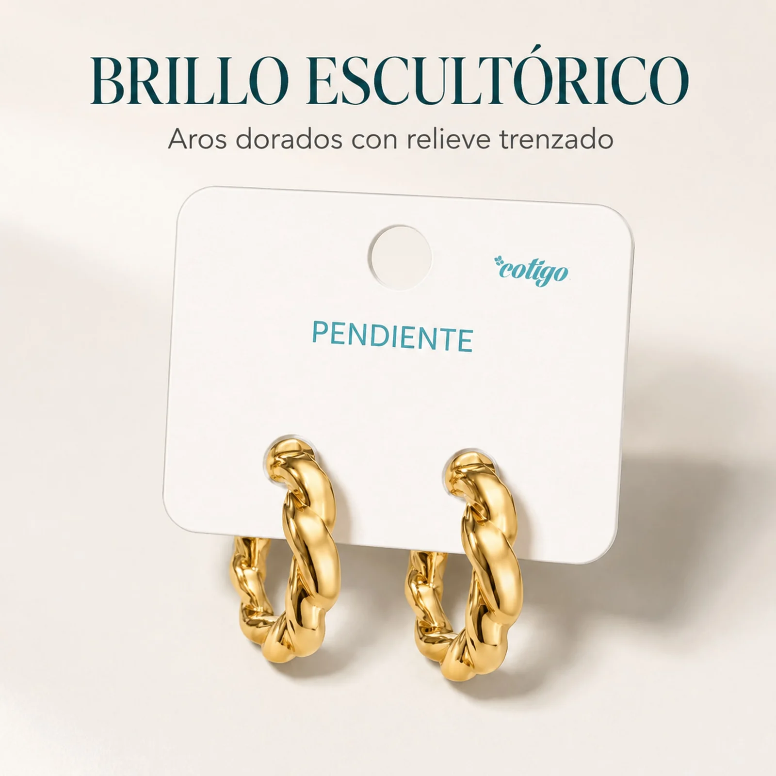 Pendiente de Plástico Metalizado