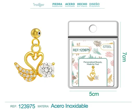 CHARM DE COBRE CHAPADO ORO 14K CON CIRCONITA-CON BOLA DE GOMA