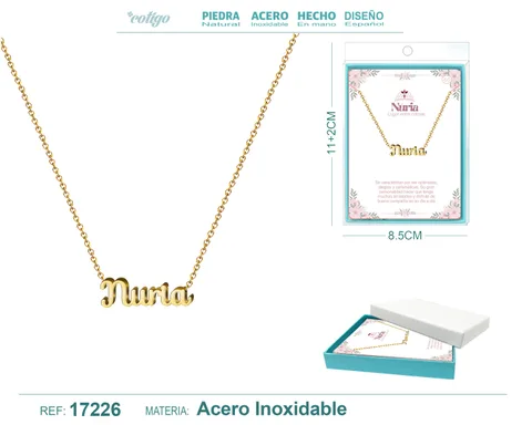 COLLAR NURIA ACERO COLOR DORADO