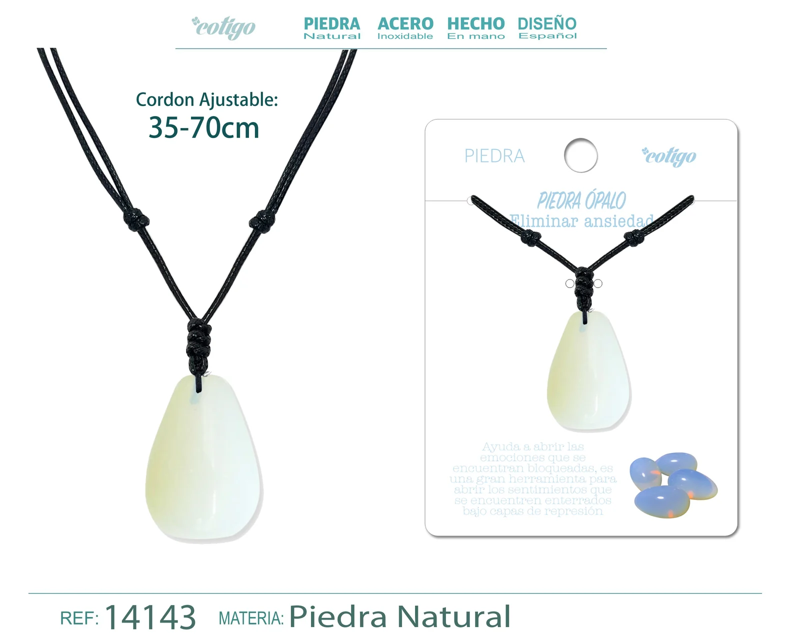 COLGANTE GOTITA DE PIEDRA ÓPALO