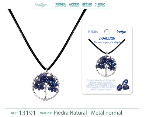 COLGANTE ÁRBOL DE VIDA DE PIEDRA LAPISLAZULI