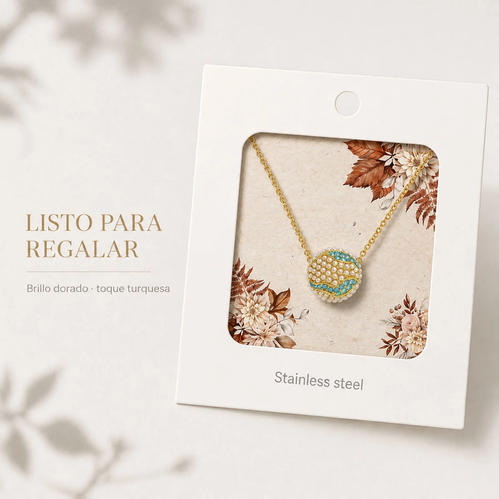 COLGANTE CHAPADO ORO 14K CON CIRCONITA