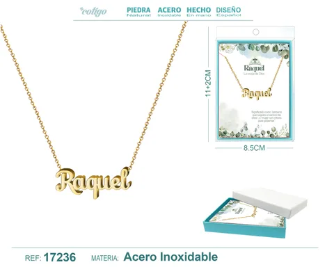 COLLAR RAQUEL ACERO COLOR DORADO
