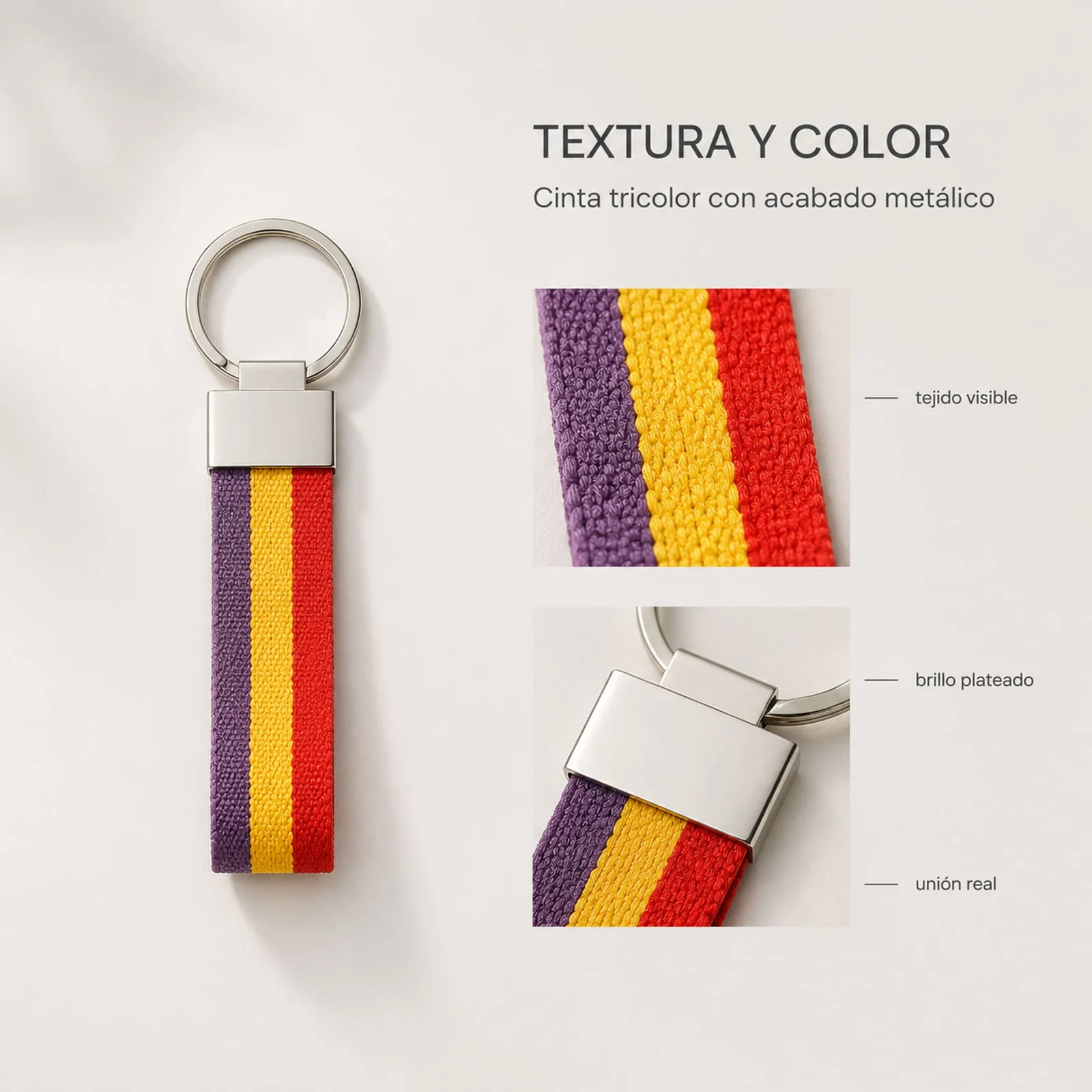 LLAVERO BANDERA ESPAÑA DE CINTA