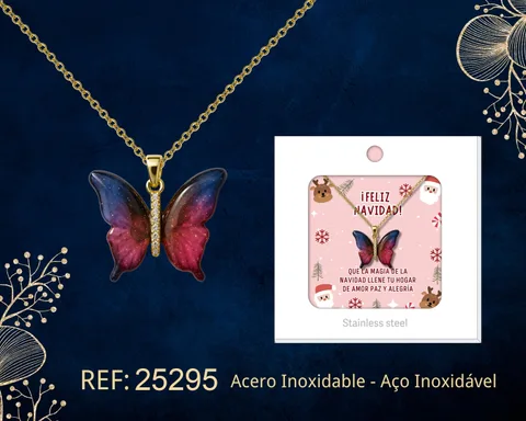 24664-COLGANTE CHAPADO ORO 14K CON CIRCONITA PARA NAVIDAD