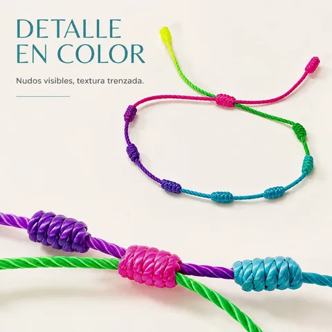 PULSERA 7 NUDOS MULTICOLOR