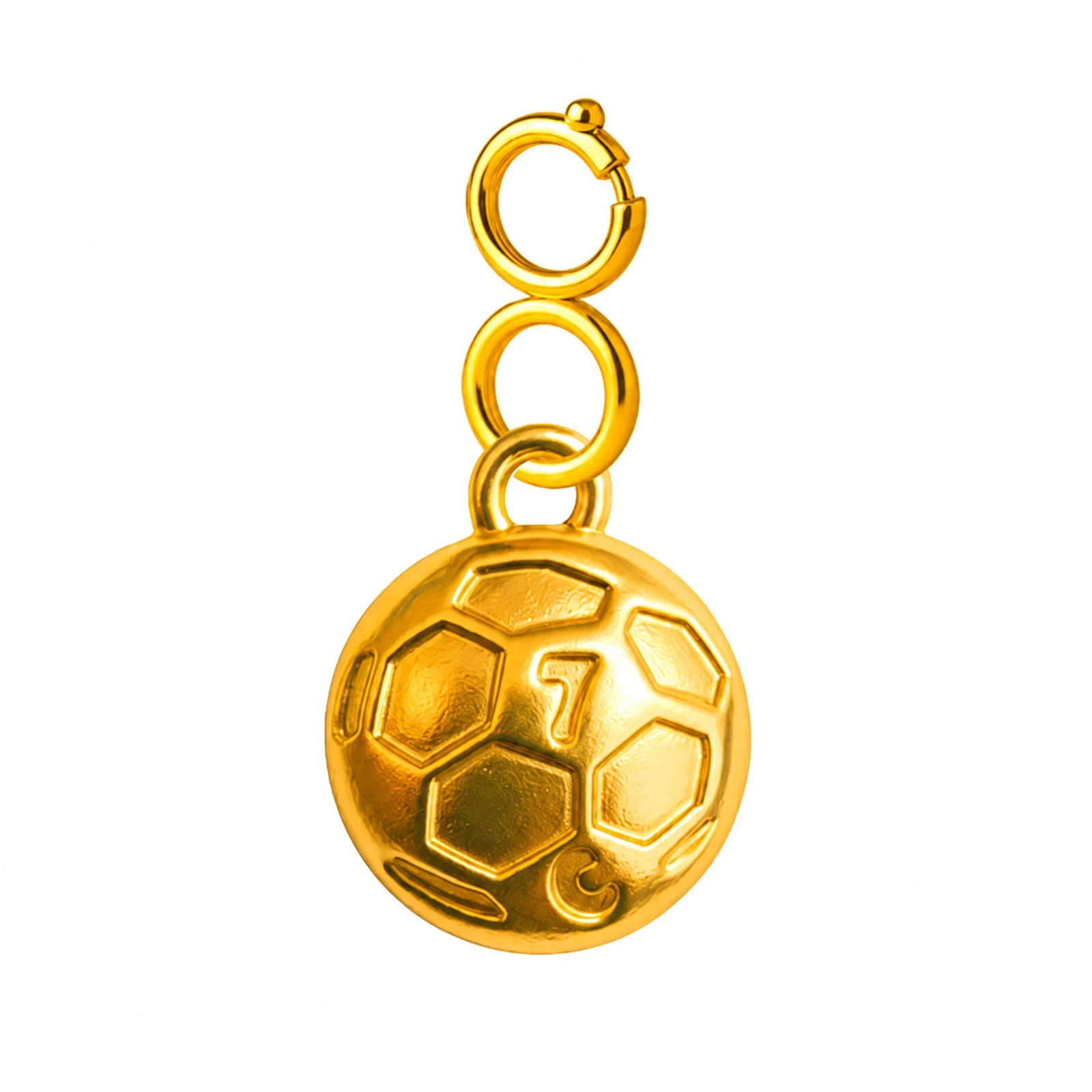 CHARM ACERO DORADO CHAPADO ORO 14 K-CON CIERRE