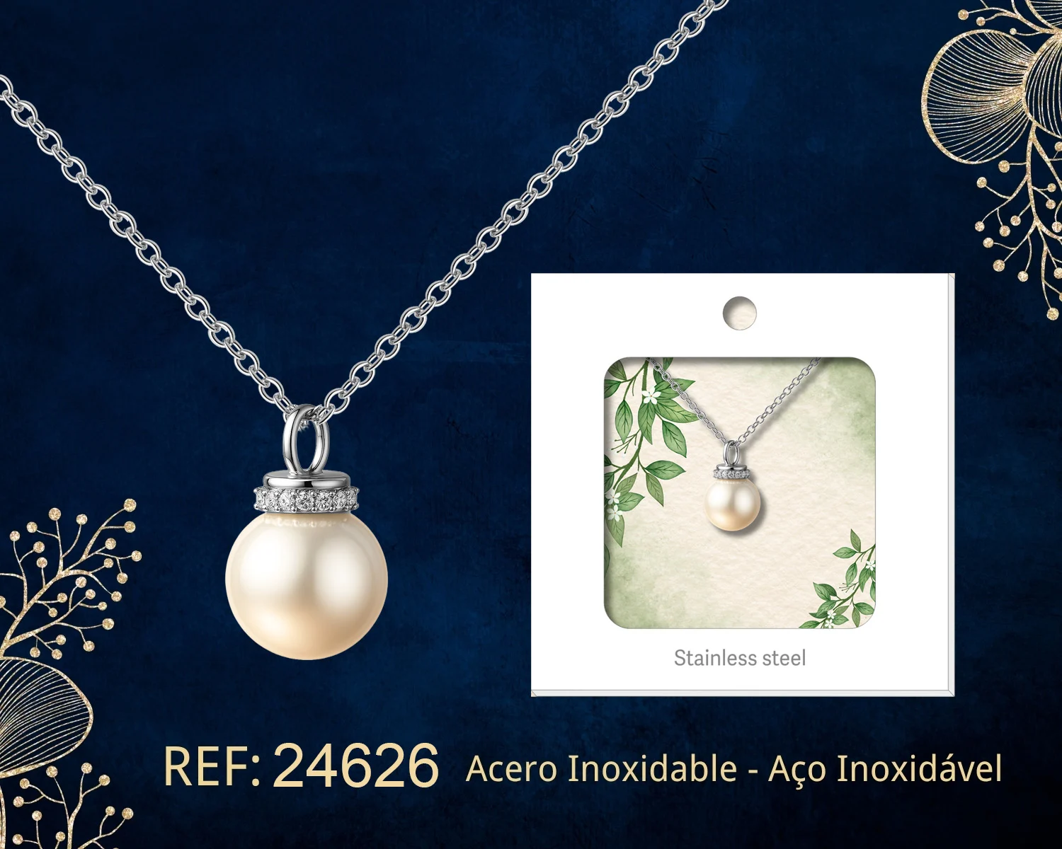 COLGANTE CHAPADO ORO 14K CON CIRCONITA