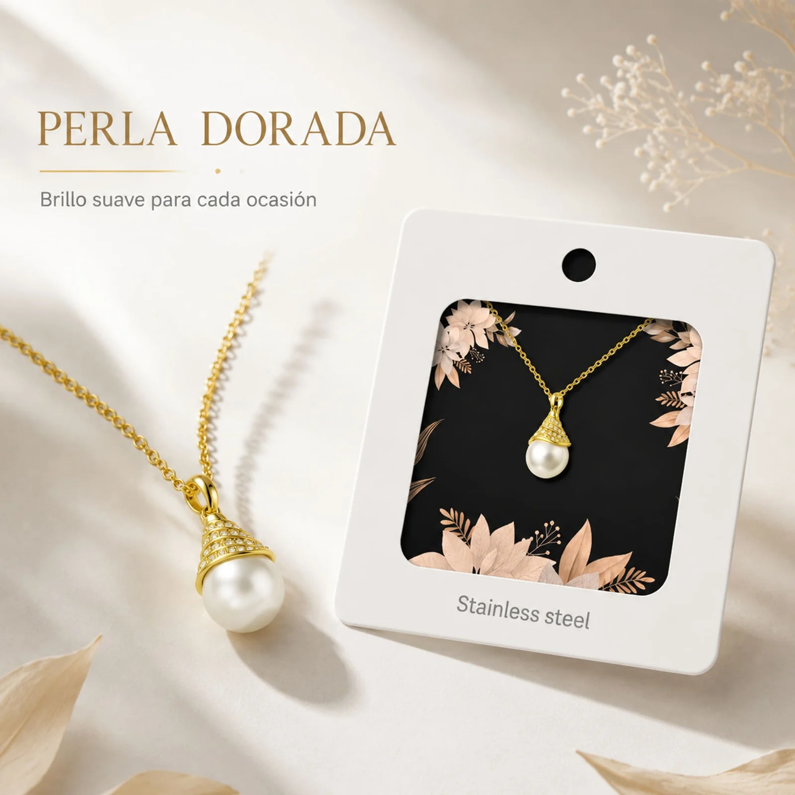 COLGANTE CHAPADO ORO 14K CON CIRCONITA