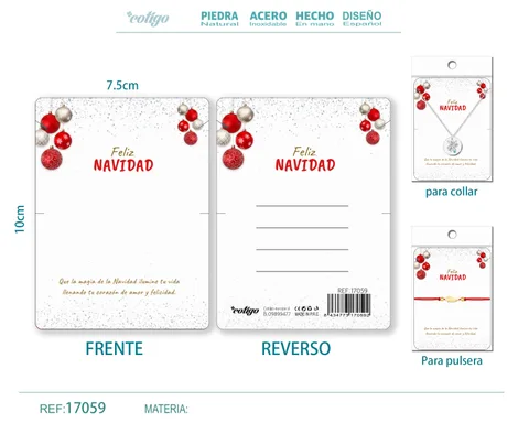 TARJETA DE NAVIDAD PARA BISUTERIA