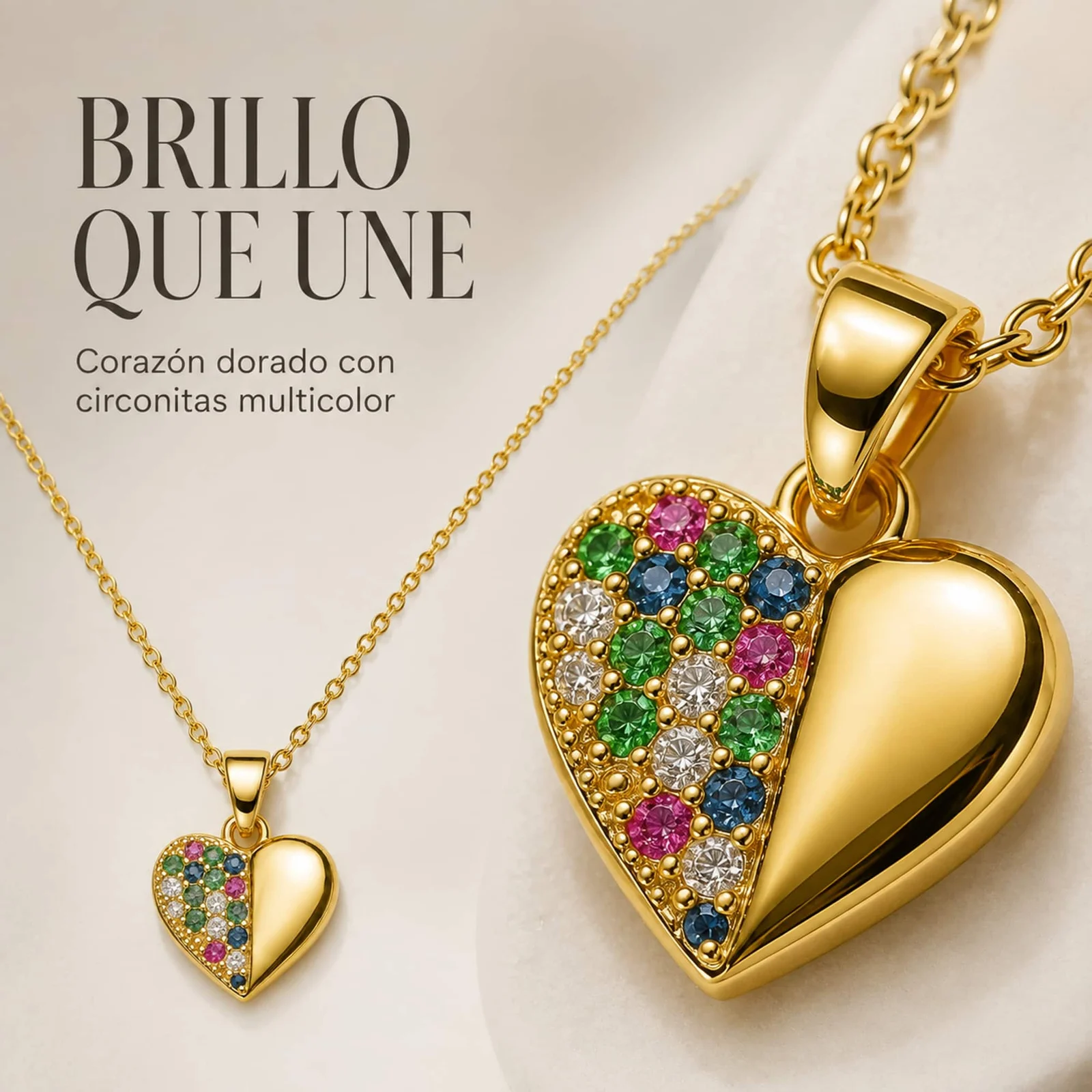 COLLAR ACERO CON CIRCONITA PARA REGALAR A  ALMA GEMELA