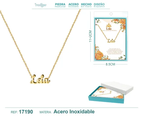 COLLAR LOLA ACERO COLOR DORADO