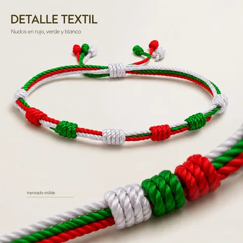 PULSERA 7 NUDOS DE BANDERA DE  PAÍS VASCO
